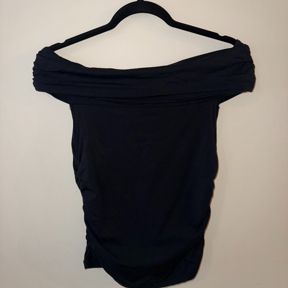 Abercrombie & Fitch Off the Shoulder Ruched Top
